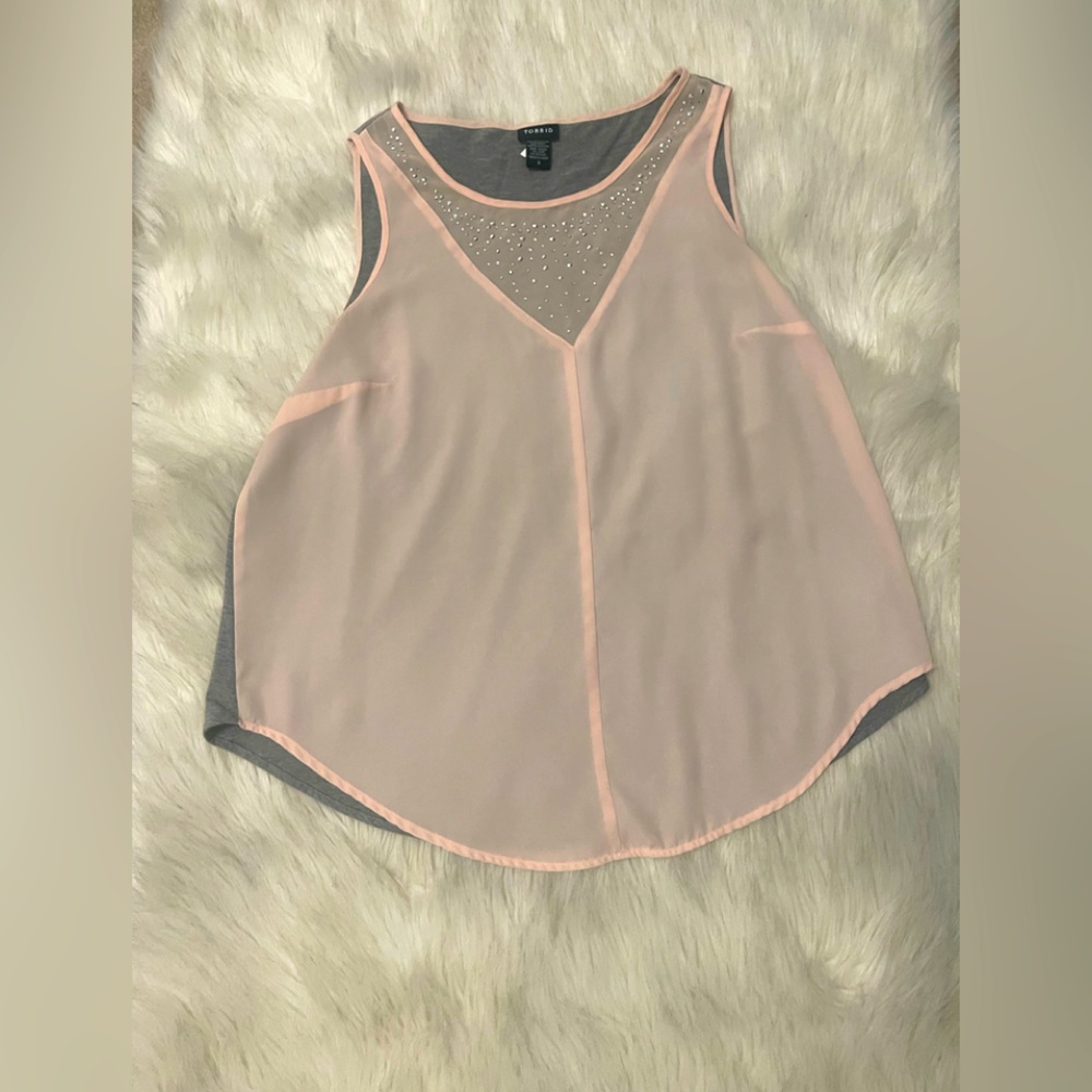 Torrid Light Pink Rhinestone Top